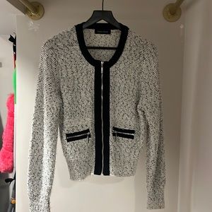 Knit zipped cardigan